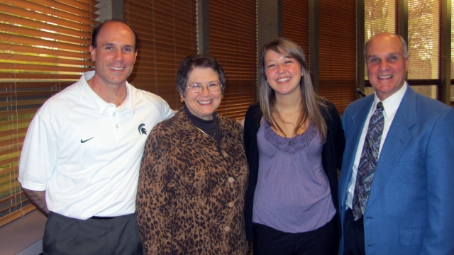 The Giampalmi Family with Julia Ruggirello, the 2011 scholarship recipient.