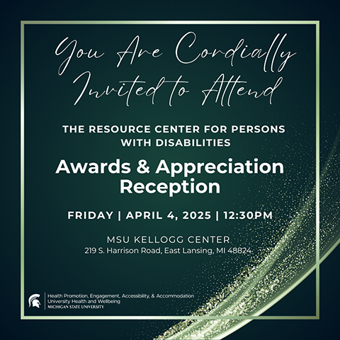 Awards reception invitation