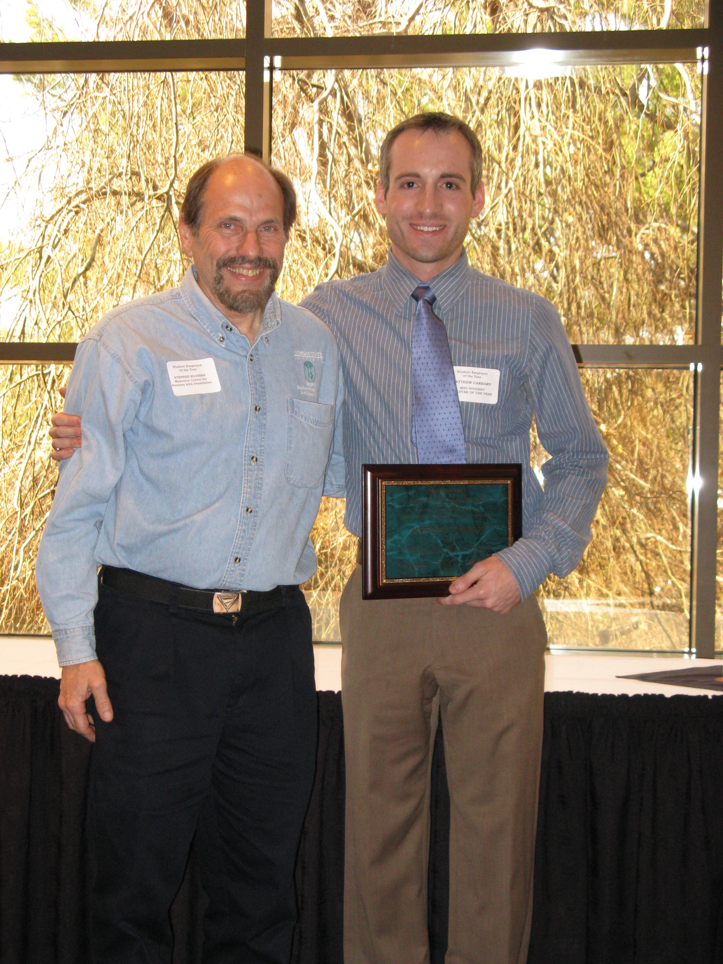 Matthew Carbary with Nominating supervisor, Stephen Blosser