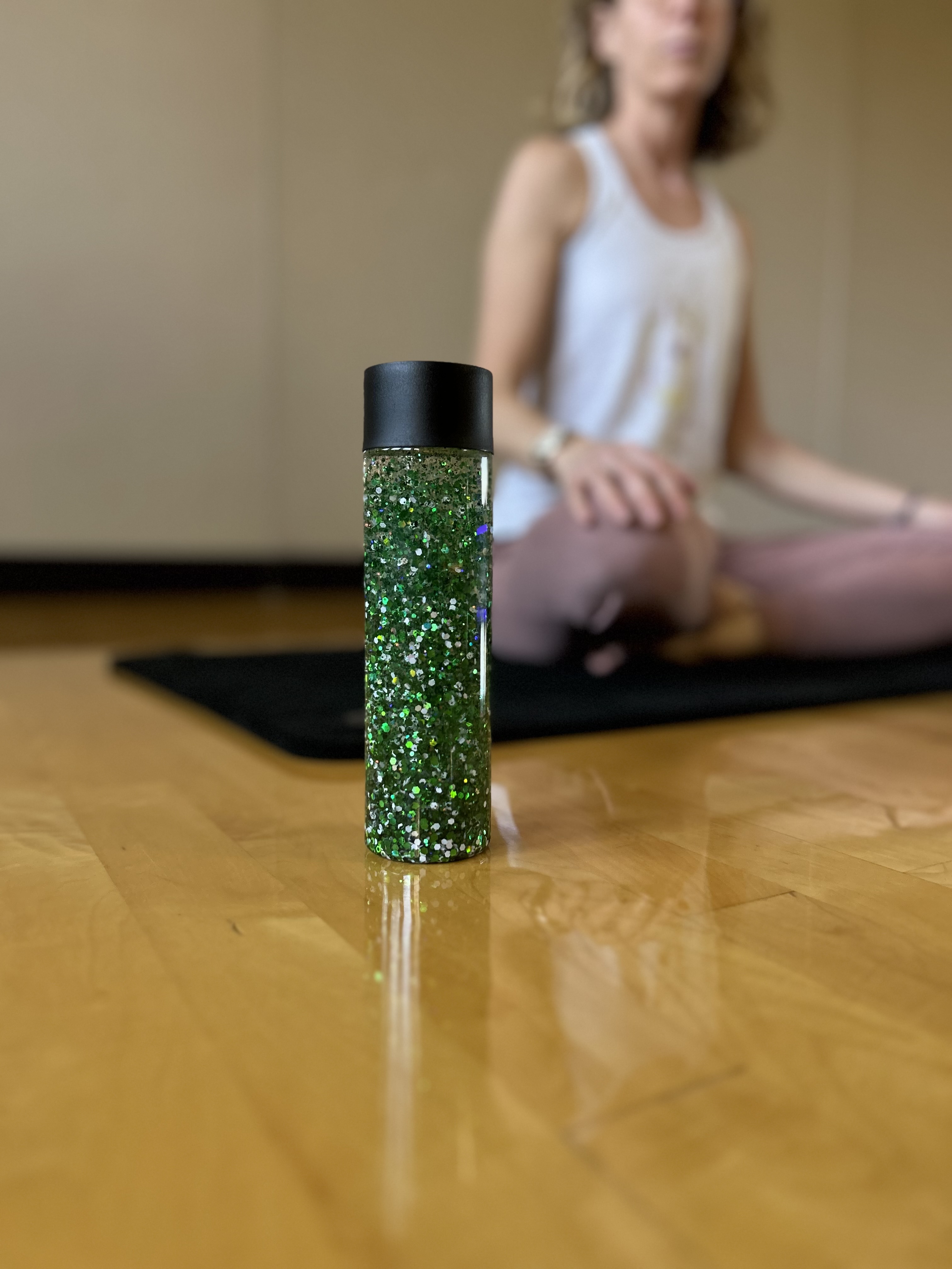 Image of a Sensory Item on the floor in front of movement class instructor