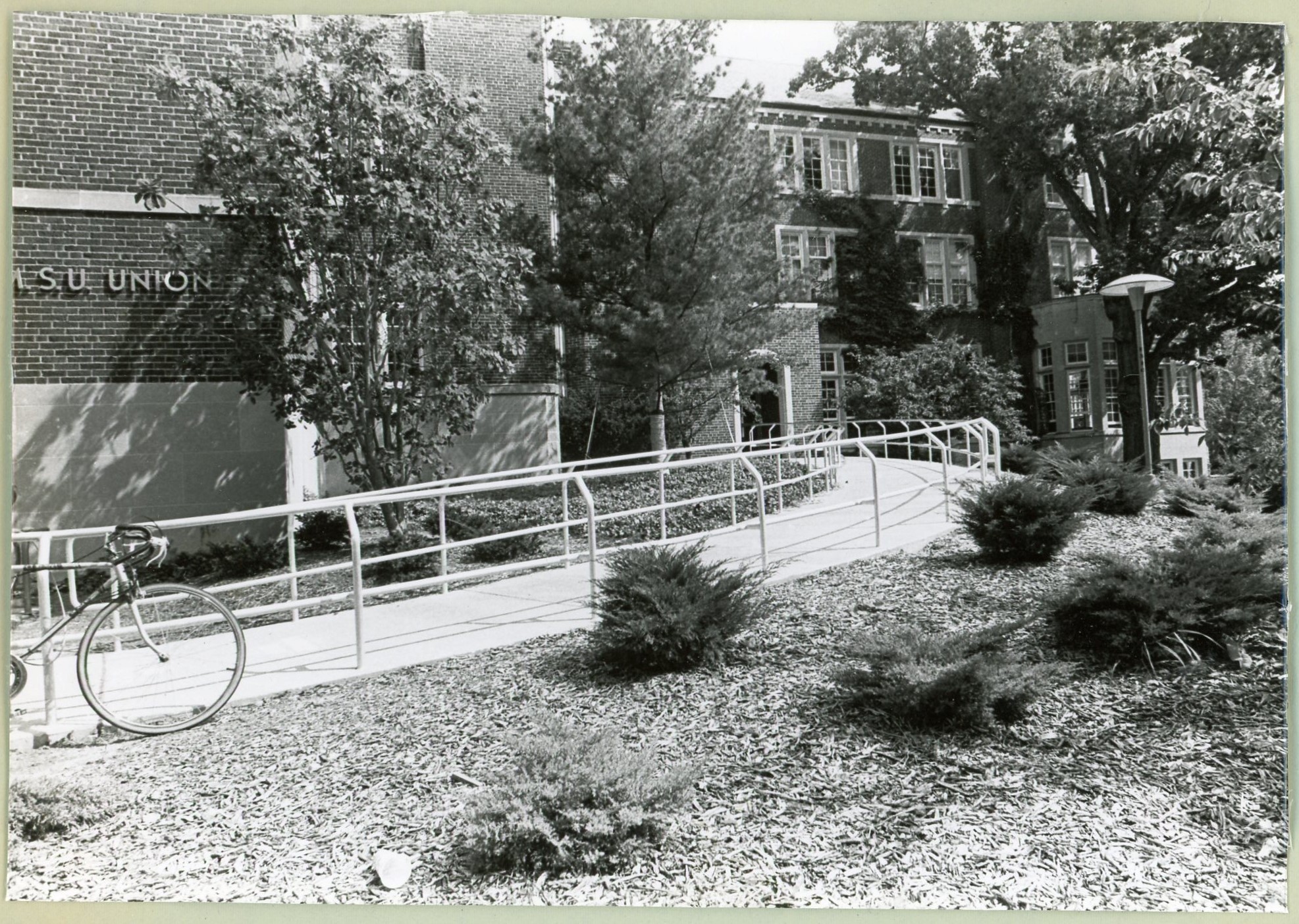 Image of wheelchair ramp constructed on MSU campus