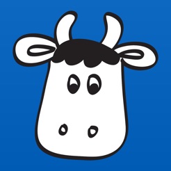 Remember the milk logo, blue square with the head of a black and white cow