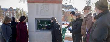 President Simon Dedicated the Morrill Hall Plaza 