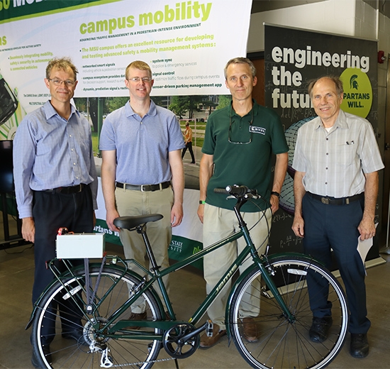 Photo of MSU Bikes team at 2019 Engineering Design Day