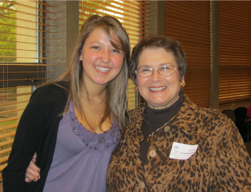 Photo of Julia Ruggirello and smiling woman posing at Awards event