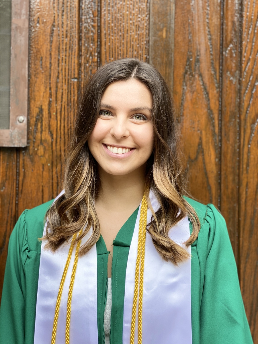 Jenna Kesh in Commencement Gown